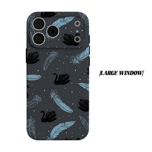 BILIBILI | Black Swan Phone Case for iPhone 18 17 16 15 14 13 12 11 Air Pro Max Plus Double-layer Cover