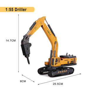 Drilling machine Alloy+Plastic Diecast Toy Model Engineering Sound Light Pull Back Construction Collection Gifts For Children