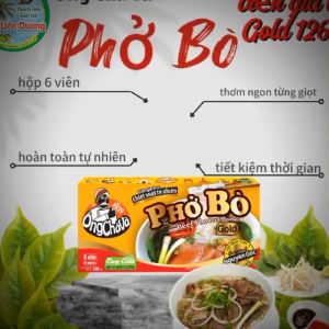 [1 HỘP 6 VIÊN 126G] VIÊN GIA VỊ PHỞ BÒ GOLD THƯƠNG HIỆU ÔNG CHÀ VÀ