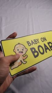 Dsign Baby on Board signage stickers for car 4x10 inches"| Waterproof Signage.