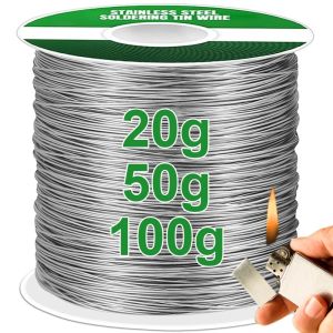 100/20g Stainless Steel Solder Wire Disposable Copper Aluminum Welding Wires Low Temperature Nickel Flux Soldering Rods