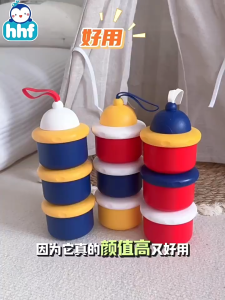 SG Baby Milk Powder Box[Set of 3 Layers]  Independent Stackable Dispenser  Waterproof & Moisture-Proof