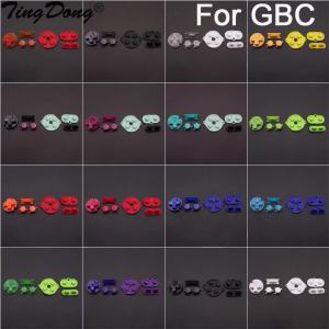 For Gameboy Color Button Shell For GBC Controller Replacement Button Kit A B D-pad ON OFF Power Key W/ Conductive Rubber Button