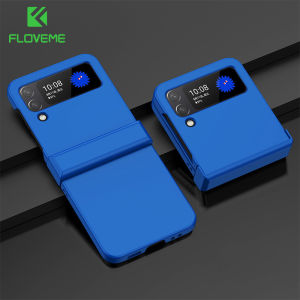 FLOVEME Ultra Thin Matte Phone Case For Samsung Galaxy Z Flip 6 Z Flip 5 Flip 4 Flip 3 5G With Hinge Candy Color Full Protection Hard Back Cover For Galaxy Z Flip6 Z Flip 5 Flip 4 Flip 3