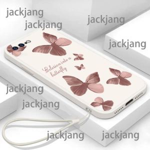 Casing INFINIX HOT 30I  Soft shell Retro butterfly series shockproof phone case strap