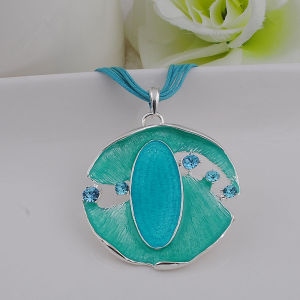 Womens Trendy Geometric Enamel Rhinestone Statement Necklace Fashionable Jewelry Accessory
