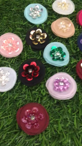 3cm Sequin Flower Gauze Flower Fabric Flower Organza Flower Rhinestone Flower Cloth Flower Sewing Flower Patch Wedding
