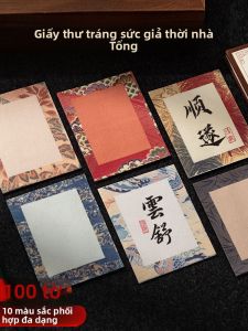 YUBAOGE | Giấy Dán Tường Họa Tiết Hoa Cổ Điển Trang Trí Thư Pháp Bán Thành Phẩm