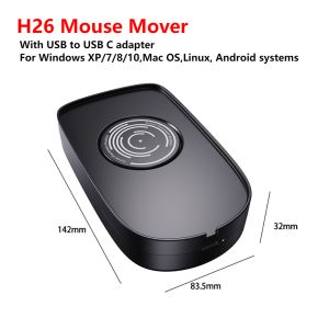 H26 Mouse Jiggler Undetectable Auto Mouse Movement Simulator Keeping PC Active Silent Mouse Mover For Wins/Linux/Android/Mac OS