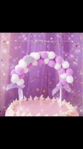 Hiasan Kue Ulang Tahun Awan PomPom Topper Cake Cloud Bentuk Lengkung