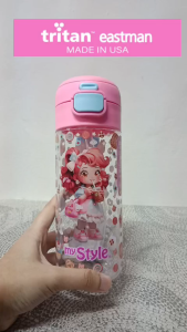 My Style TM 1315 C Dual Functions Drink TRITAN Bottle 600ml for Girls - Botol Minum Sedot Dan Teguk Anak Perempuan