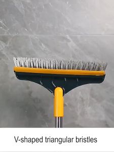 3in1 Floor Cleaning Brush Scrubbing Bathroom Floor Scrub Long Handle Washing Windows Crevice Brush