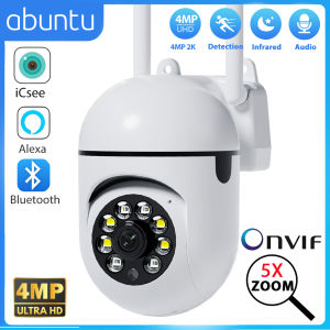 4MP 2K Mini Camera Wi-Fi PTZ Video Surveillance Camera Human Detection 5X Zoom IP Cmera Home Security Protection Audio ICSEE APP