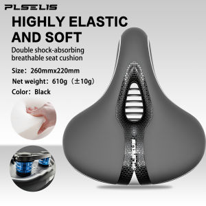 PLSELIS Bicycle Saddle with Two Cushioning Balls Is Soft Comfortable Widened Thickened and Lightweight. 630g Seat Bow 7*7