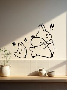 Miếng Dán Tường Hoạt Hình Miffy Dễ Thương Cho Phòng Trẻ Em Phòng Khách Phòng Ngủ Trang Trí Nhà PVC Chống Thấm Nước