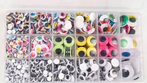 1500pcs Movable Self-Adhesive Eyes Wiggly Googly Animal Eyeball Kindergarten Children DIY Crafts K0882