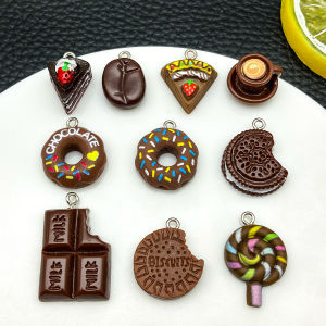 10pc/set New Popular Realistic Coffee Bean and Coffee Cup Pendants Resin Accessories for DIY Creative and Fun Earrings Necklace