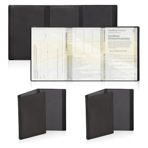 ซองใส่เอกสารสีเทา พร้อมการ์ดทะเบียน ปกป้องเอกสาร ประกันภัย-ซองพลาสติกใสสำหรับเอกสารรถมอเตอร์ไซค์ (1/2 สีดำ)