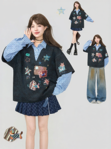 KEIKO | Youthful Quilted Illusion Two-Piece Hoodie