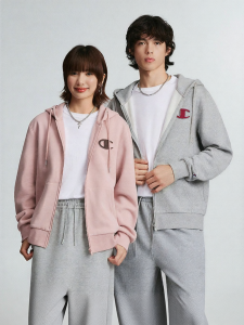 Champion | Couples Hooded Sweater With Zippered Design Fleece Lined
