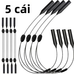 5 Cái Dây Đeo Kính Có Thể Điều Chỉnh 2 Lỗ Nâng Cấp Bằng Silicon Thoải Mái Dây Đeo Kính Mát Móc Tai Phụ Kiện Điều Chỉnh Cho Giá Đỡ Kính