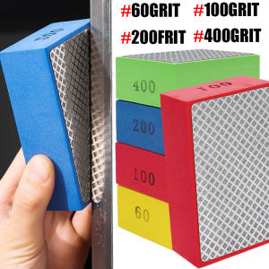 4 Styles Manual Diamond Polishing Pads Tile Glass Abrasive Grinding Block Pad Stone Marble Ceramic Sanding Disc Polisher Tools