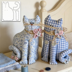 YOMDID 1pc Cat Sewing Pattern Embroidery Sewing Template Durable Patchwork Tool PET Template for Precise Cutting