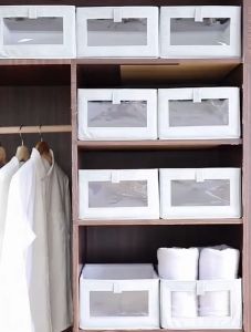 MIYA foldable storage box clothes cloth organizer tudung storage wardrobe organizer box storage bekas baju winter clothes toy storagekotak baju simpan room organizer storage book storage