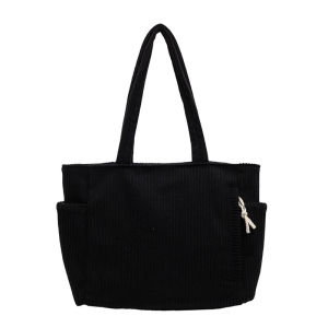Large Capacity Commuter Shoulder Bag Casual Ladies Pure Color Handbag Tote Bag for Work Versatile New Style Soft Polyester Material