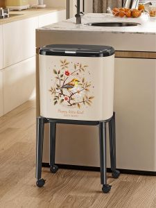 TAOCHUAN | Elegant Spacious Foot-Pedal Mobile Trash Can