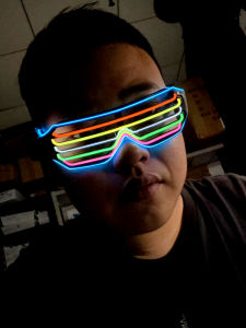 New EL Window LED Glow Sunglasses Colorful Party Equipment KTV Electronic Music Festival Bar Universal Props Glow Toys