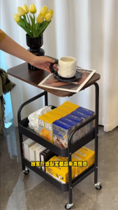 Bedside Organizer Shelf Multi-Level Mobile Kitchen & Bathroom Storage Rack Trolley Rack Kitchen Storage Rack Trolley Shelves