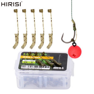 Hirisi 25/50pcs Hook Sleeves Ready D-rig Aligner Hooks Anti Tangle Sleeves Pop Up Boilies Terminal Tackle Carp Fish Accessories