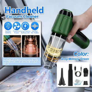 3-in-1 Wireless Car Vacuum Cleaner With Air Compressor Blow / Suction / Spray Multifunctional Car / Home / Bed / Pet Dry And Wet Cordless Vacuum Cleaner 无线车载吸尘器