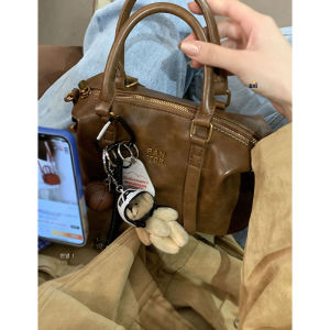 Fall and Winter Vintage Tote Womens 2024 New Arrival Trendy South Korea Bowling Bag Minimalist Shoulder Messenger Bag Pillow Bag