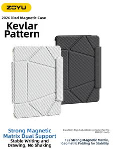 Zoyu | Universal iPad Cover Floating Elevating Dual-sided Splitting Corner Drop Protection Magnetic Back Plate