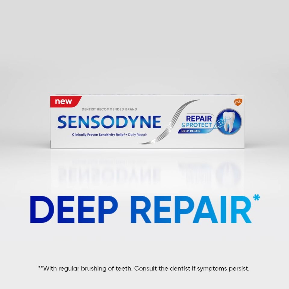 Sensodyne Toothpaste Repair and Protect Deep Repair Lasting and Daily Sensitivity Protection Original100g x 2