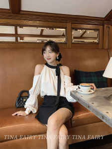 Tina Commuter Group Butterfly Knot Shoulder Bared Top Classic Half Skirt D Home Fashion Womens Clothing Summer Season