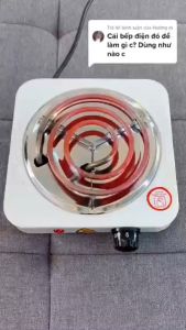 Bếp Điện mini 1000w xài điện 220v thích hợp nấu nướng Bếp hơ sau sinh cho mẹ và bé - Bếp điện hơ lá trầu Bếp nướng Sử dụng dễ dàng có nút xoay tăng giảm nhiệt độ mặt thép bền bỉ an toàn