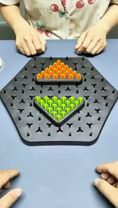 *ALM SHOP* Chain Game Triangle Board Game Chain Puzzle Chess Game Interactive Family and Friends Gift