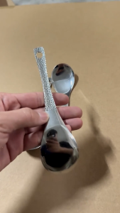 MallMainan-C1414 Sendok Bebek Stainless Alat Makan Gagang Ukir / Sendok Kuah Serbaguna Sendok Makan