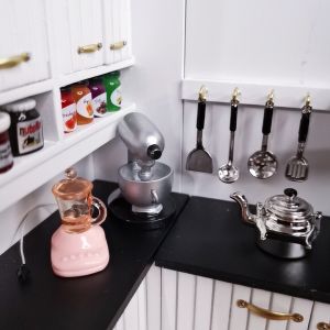 เครื่องมือทำขนมปังขนาดเล็กแบบโมเดล 1:12 ของเล่นเรียนรู้แบบโมเดลที่ทำจากพลาสติกสำหรับห้องครัวของบ้านเด็กเล็ก ของเล่นที่สร้างสรรค์และสร้างสรรค์