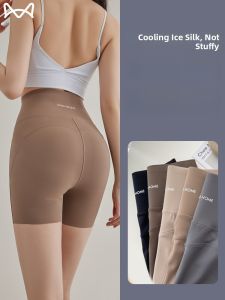 MiiOW | Cat Woman Shark Skin Pants Womens Summer Thin Three-quarter Length Safety Shorts Yoga Base Layer Shorts Casual Ice Silk