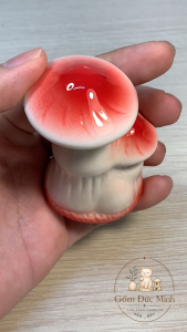 Gốm Đức Minh - Mô hình nấm size nhỏ bằng gốm tráng men dễ thương nhiều màu sắc rực rỡ - trang trí tiểu cảnh vườn cây văn phòng hồ thủy sinh