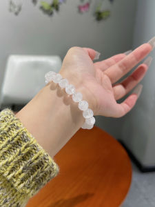 Brazil Natural White Ghost Bracelet Female Cornucopia Thousand-Layer Anomaly Beads White White Crystal Bracelet Birthday Gift
