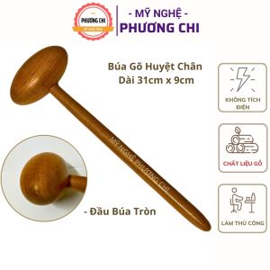 Búa gõ huyệt chân đầu tròn Búa gỗ bấm huyệt MB2 Dụng cụ ấn huyệt chân bằng gỗ - Mỹ Nghệ Phương Chi