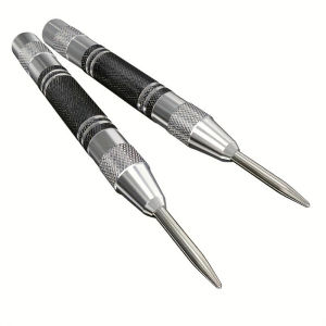 2pcs 128mm Automatic Spring Loaded Center Punch Set for Metal Wood Glass & Plastic Woodworking Opener Locator Punch Hole Tools