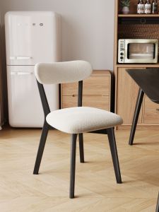 MU FENG ZHI NAN | Retro Wooden Soft Upholstered Dining Chair