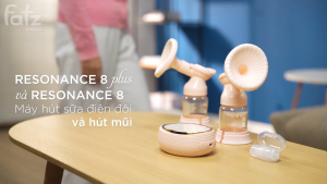 Máy hút sữa điện đôi và hút mũi FATZ BABY Resonance 8 Plus FB1299BT 5 chế độ tính năng hút mũi tiện lợi vật liệu bình sữa PPSU cao cấp