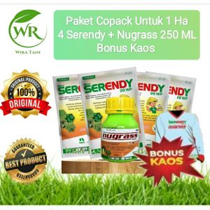 Paket copack 4 serendy + Nugrass 250ml (bonus kaos) 100% Original herbisida padi tidak stress menguning